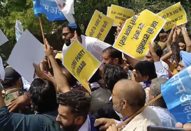 AAP holds protests in J-K against its MLA's detention, security beefed up in Doda